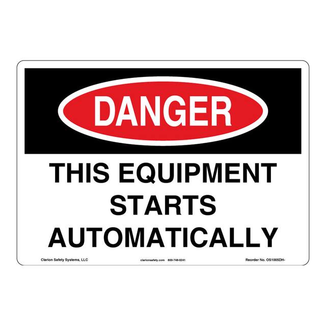 OS1005DH-BESW2 DANGER ALUMINIUM SIGN 10" X 14"