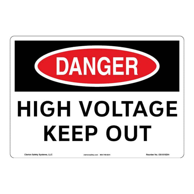 OS1010DH-BESW2 DANGER ALUMINIUM SIGN 10" X 14"