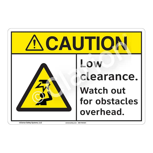 F1173-BJSW1 CAUTION PLASTIC SIGN 7" X 10"