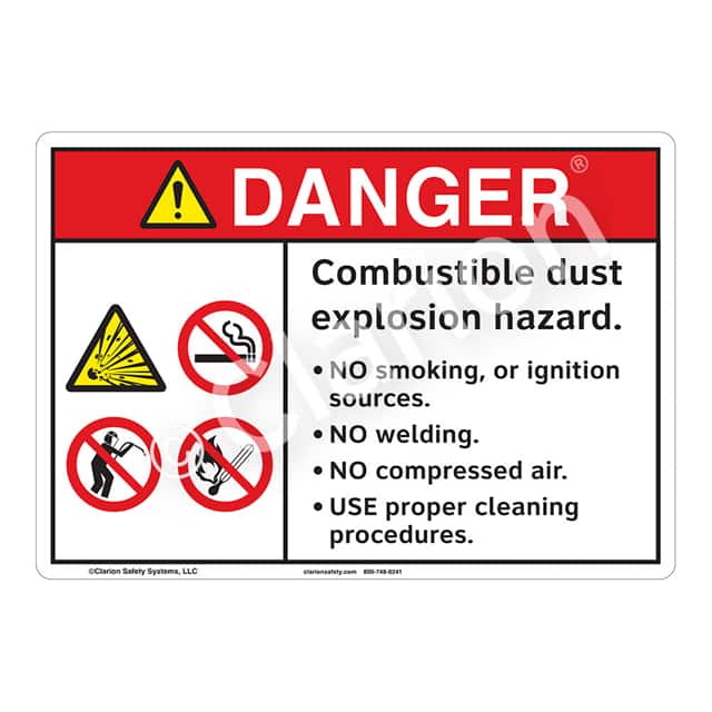 F1161-S2SW1 DANGER PLASTIC SIGN 7" X 10"