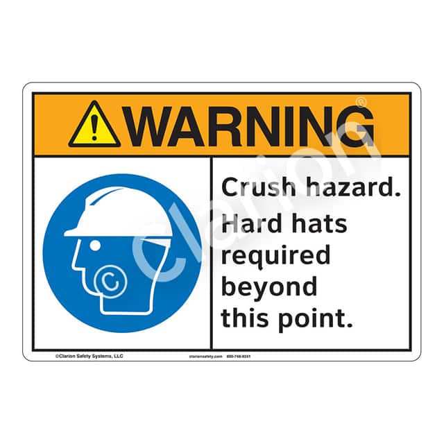 F1188-S2SW1 WARNING PLASTIC SIGN 7" X 10"