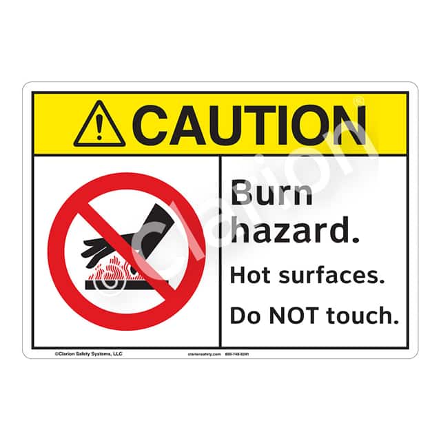 F1175-S2SW1 CAUTION PLASTIC SIGN 7" X 10"