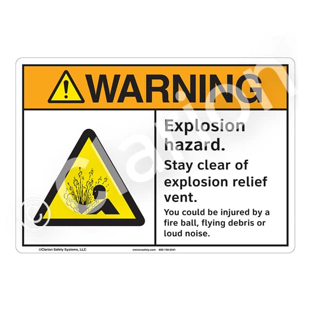 F1162-S2SW1 WARNING PLASTIC SIGN 7" X 10"