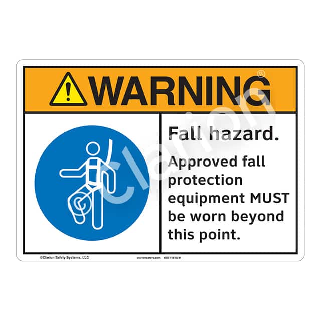 F1212-S2SW1 WARNING PLASTIC SIGN 7" X 10"