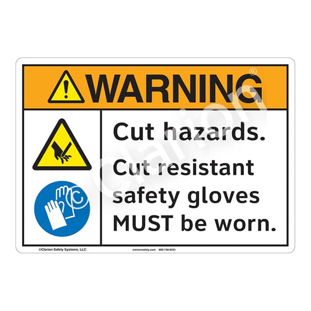 F1195-S2SW1 WARNING PLASTIC SIGN 7" X 10"