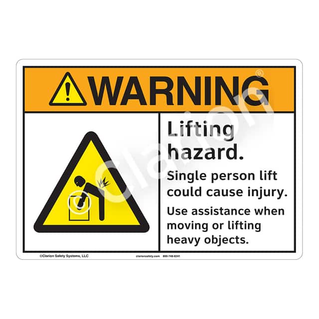 F1168-S2SW1 WARNING PLASTIC SIGN 7" X 10"