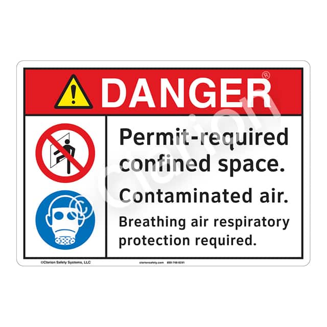 F1207-S2SW1 DANGER PLASTIC SIGN 7" X 10"