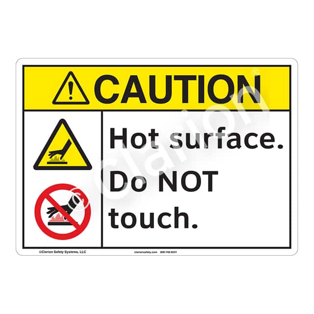 F1176-S2SW1 CAUTION PLASTIC SIGN 7" X 10"