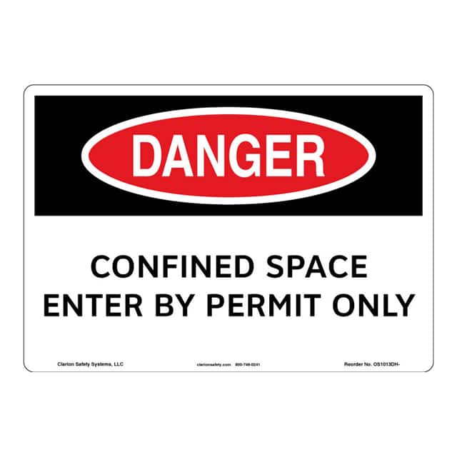 OS1013DH-S2SW1 DANGER PLASTIC SIGN 7" X 10"