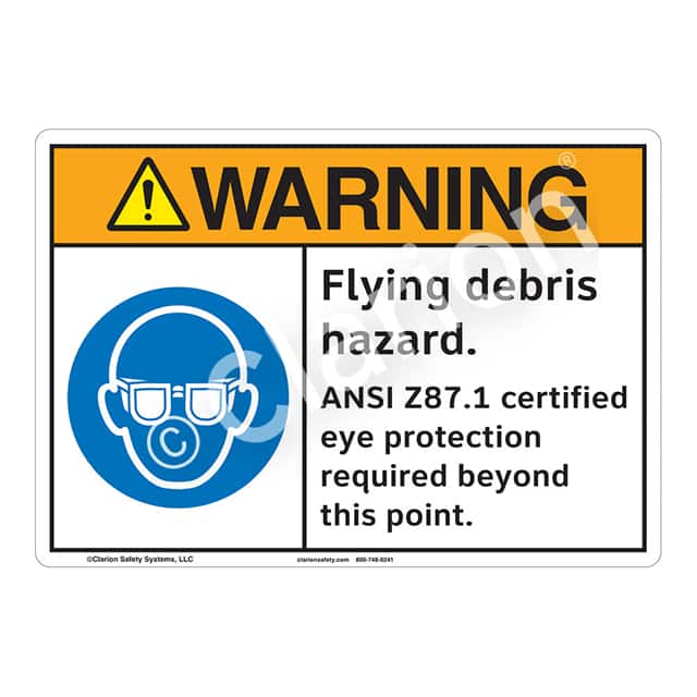 F1201-S2SW1 WARNING PLASTIC SIGN 7" X 10"