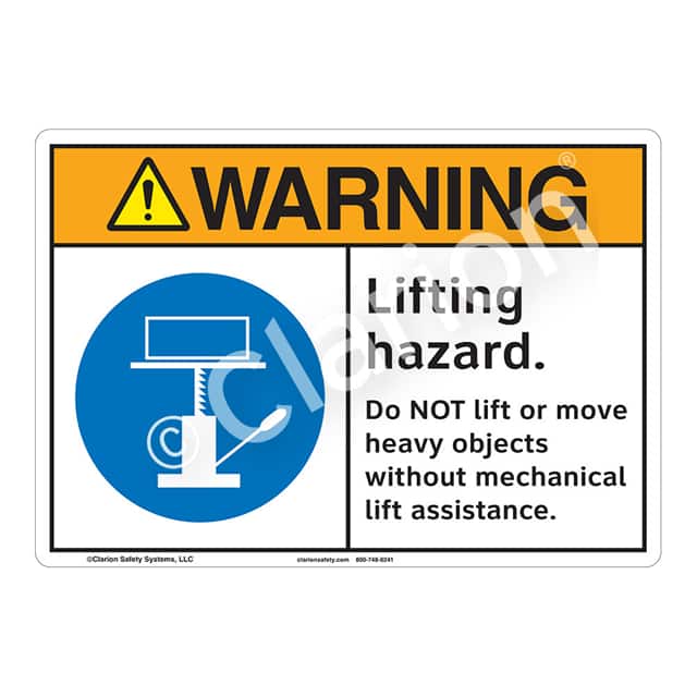 F1169-S2SW1 WARNING PLASTIC SIGN 7" X 10"