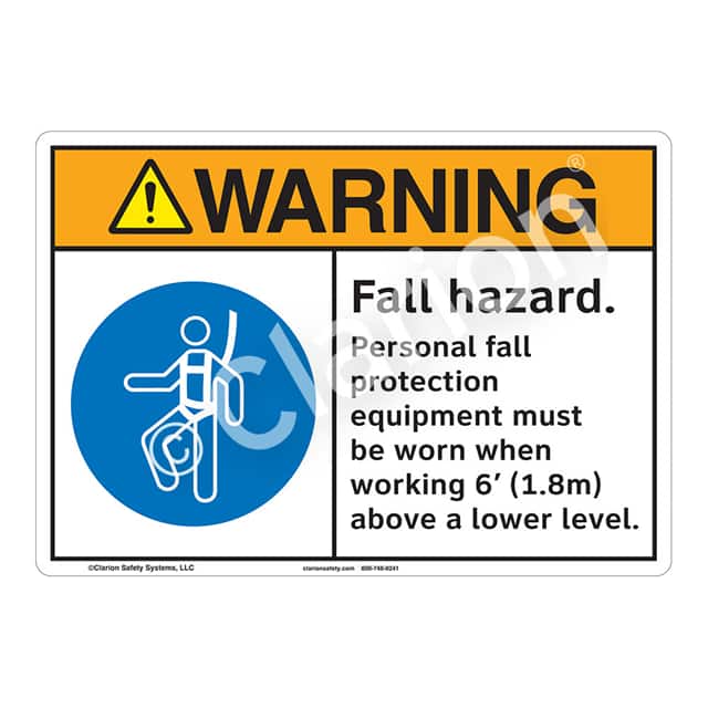 F1213-S2SW1 WARNING PLASTIC SIGN 7" X 10"