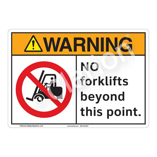 F1164-S2SW1 WARNING PLASTIC SIGN 7" X 10"