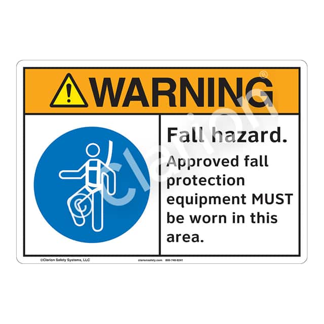 F1214-BJSW1 WARNING PLASTIC SIGN 7" X 10"