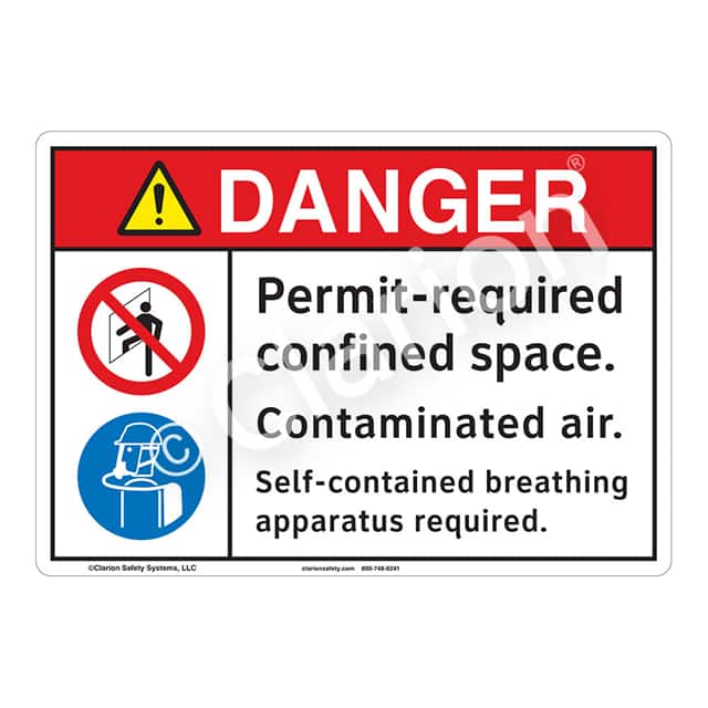 F1209-S2SW1 DANGER PLASTIC SIGN 7" X 10"