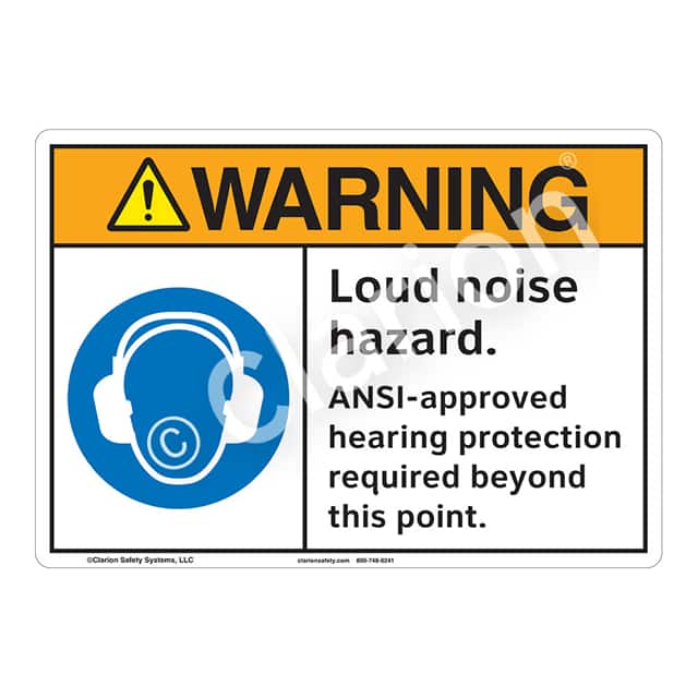 F1197-S2SW1 WARNING PLASTIC SIGN 7" X 10"