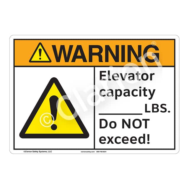 F1171-S2SW1 WARNING PLASTIC SIGN 7" X 10"