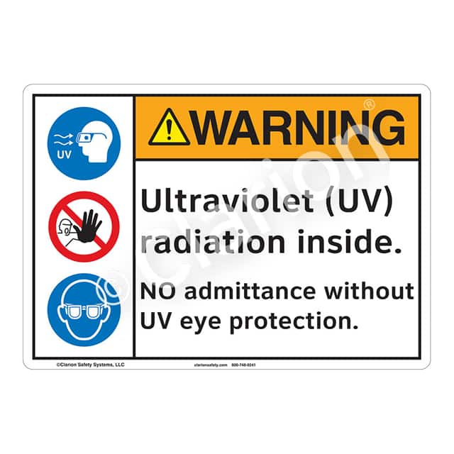 F1185-ZASW1 WARNING FLEXIBLE SIGN 7" X 10"