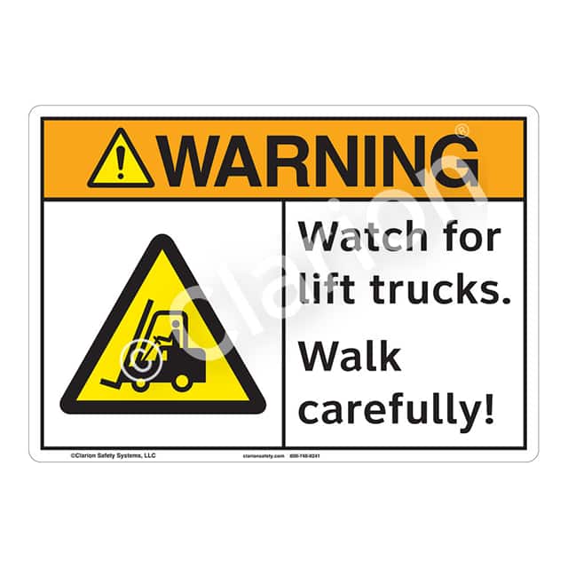 F1165-ZASW1 WARNING FLEXIBLE SIGN 7" X 10"