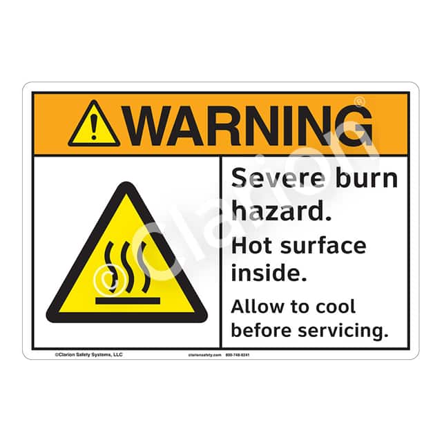 F1179-ZASW1 WARNING FLEXIBLE SIGN 7" X 10"