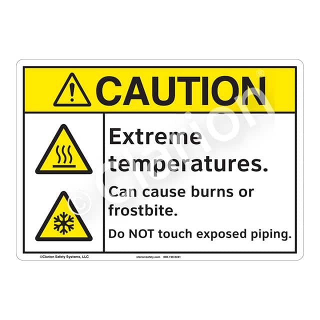 F1178-S2SW1 CAUTION PLASTIC SIGN 7" X 10"