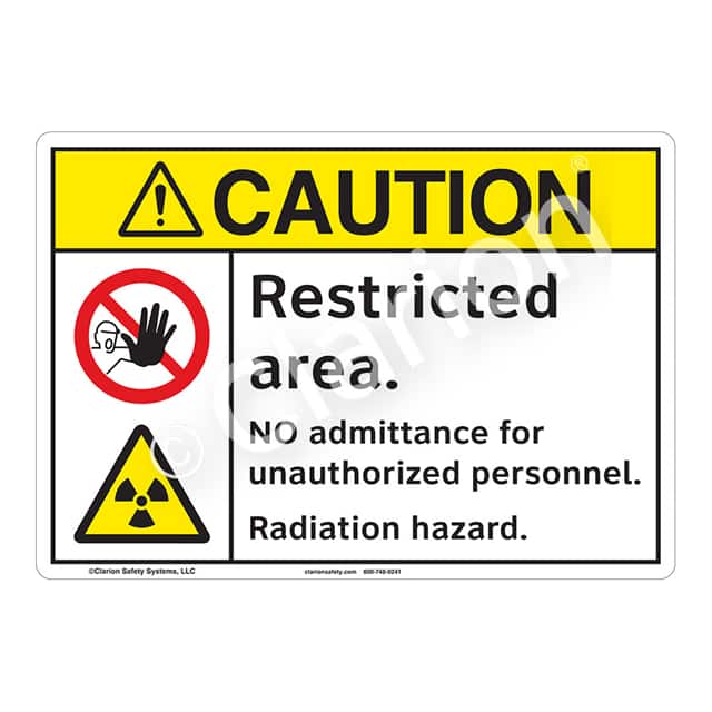 F1184-S2SW1 CAUTION PLASTIC SIGN 7" X 10"