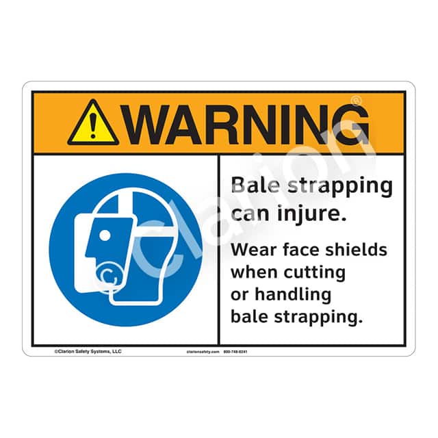 F1204-S2SW1 WARNING PLASTIC SIGN 7" X 10"