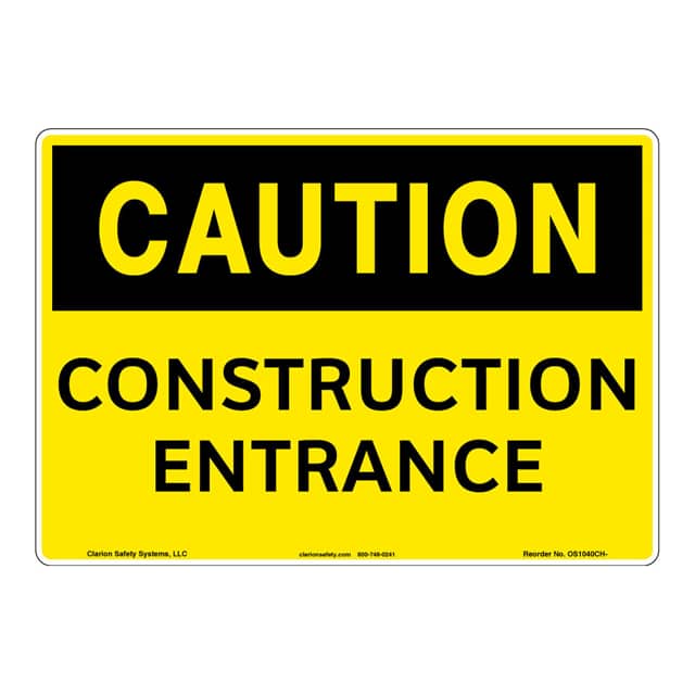 OS1040CH-S2SW1 CAUTION PLASTIC SIGN 7" X 10"