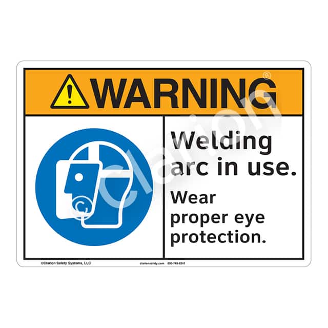 F1205-S2SW1 WARNING PLASTIC SIGN 7" X 10"