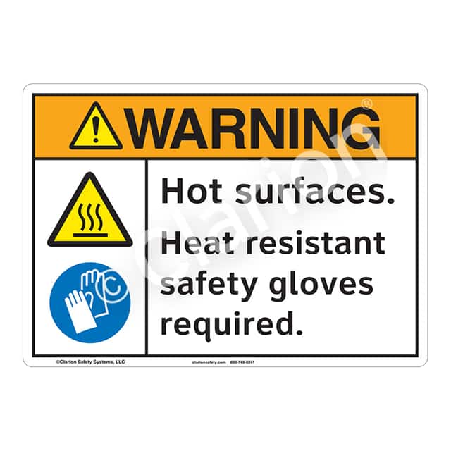 F1193-S2SW1 WARNING PLASTIC SIGN 7" X 10"