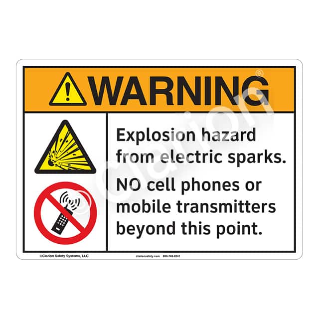 F1160-Z1SW2 WARNING FLEXIBLE SIGN 10" X 14"