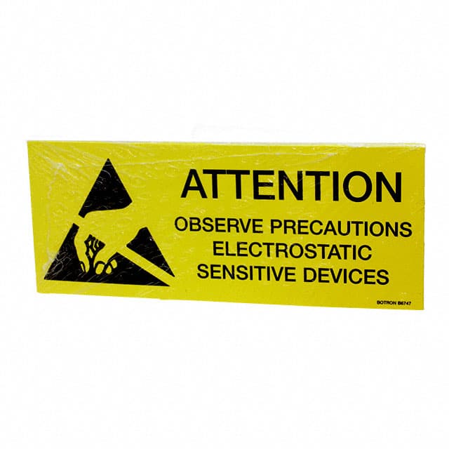B6747 B6747 YELLOW ESD AWARENESS SIGN