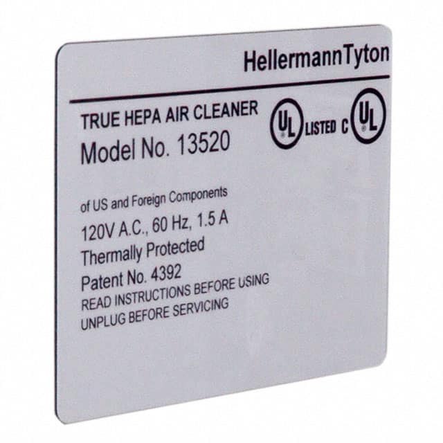 596-00504 LABEL ID/RATINGS 2"X1" 500PC
