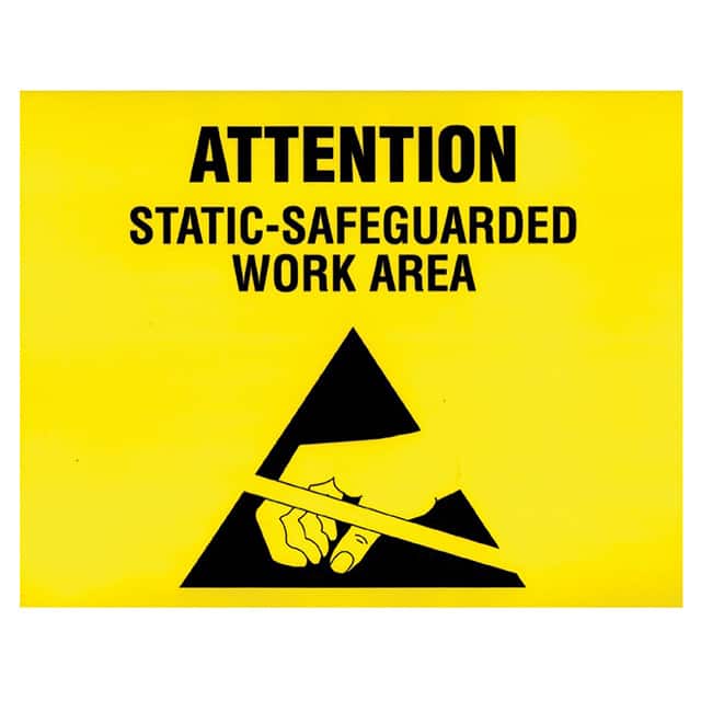 ESDSIGN8.5X11 SIGN ESD/STATIC 11"X8.5" BLK/YLL