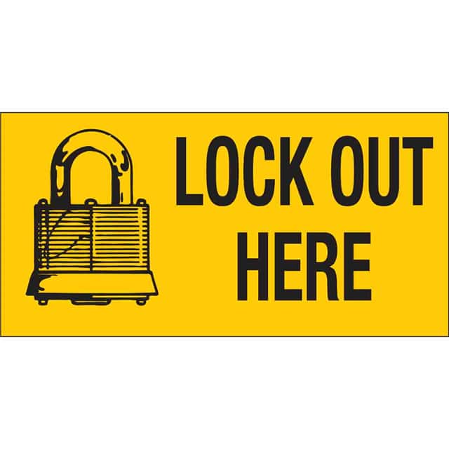 88304 B302 2.25X4.5 BLK/YEL LOCK OUT H