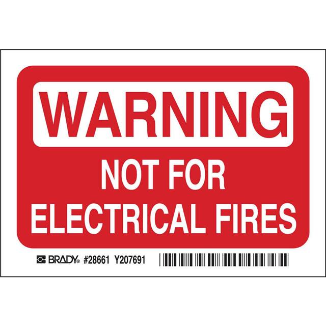 28661 B302 SAFETY SIGN 3.5X5 WHT/RED