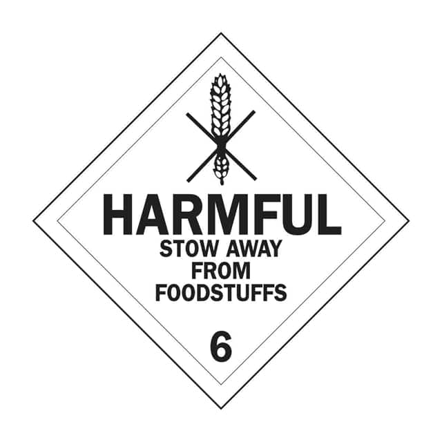 63451 B101 10.75X10.75 BLK/WHT HARMFUL