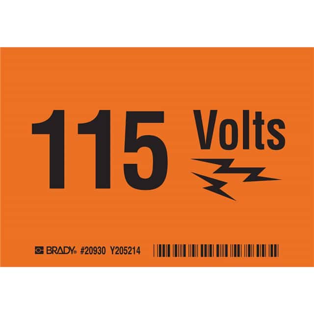 20930 B302 SAFETY SIGN 3.5X5 BLK/ORANG
