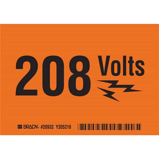 20932 B302 SAFETY SIGN 3.5X5 BLK/ORANG