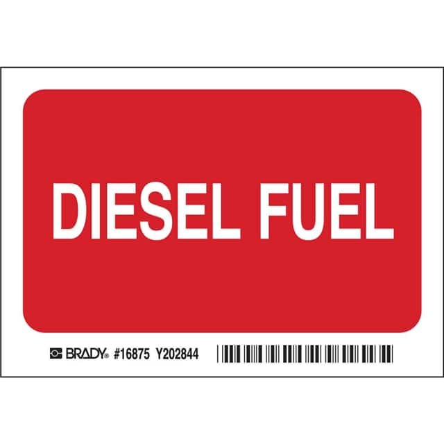 16875 B302 SAFETY SIGN 3.5X5 WHT/RED