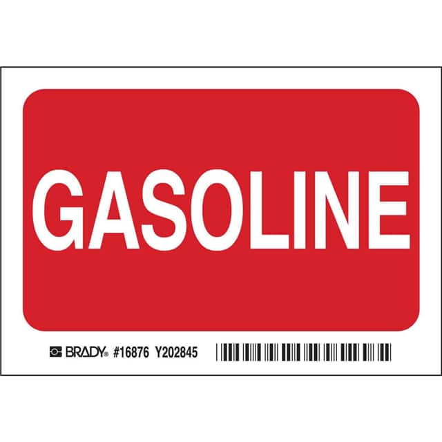 16876 B302 SAFETY SIGN 3.5X5 WHT/RED