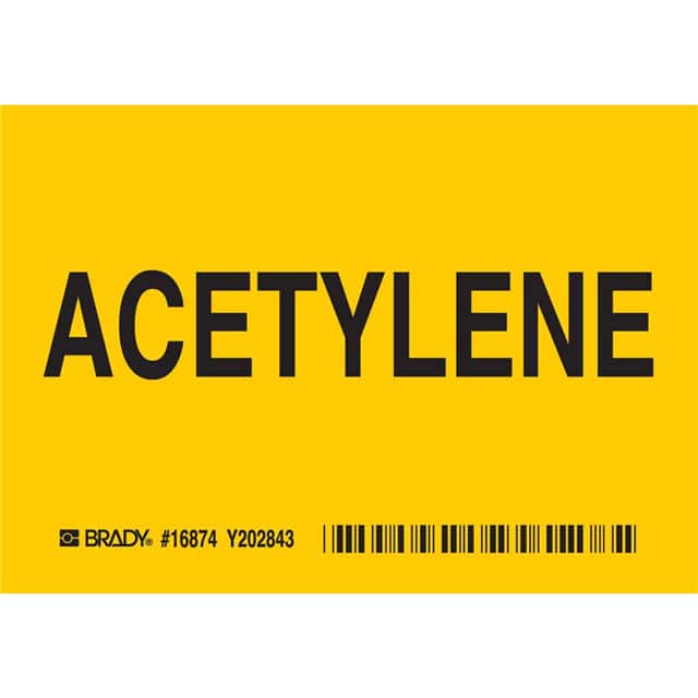 16874 B302 SAFETY SIGN 3.5X5 BLK/YEL