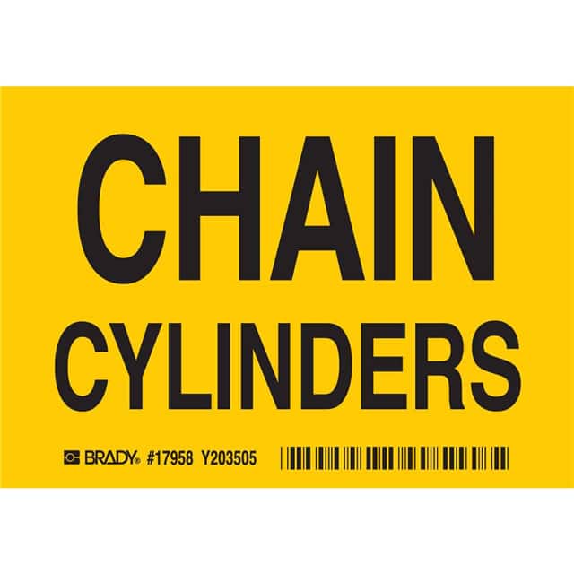 17958 B302 SAFETY SIGN 3.5X5 BLK/YEL