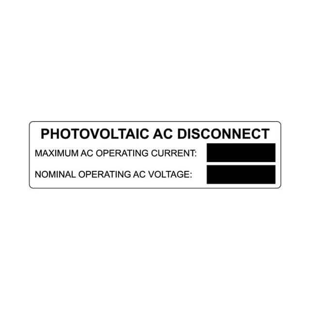 596-00859 METAL SOLAR PLACARD ENGRAV 1=PC
