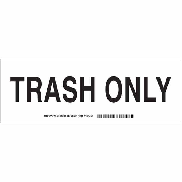 124632 B401 3.5X10 BLK/WHT TRASH ONLY