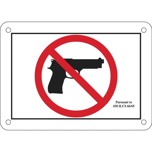 139797 5X7 PLASTIC ILLINOIS FIREARMS SI