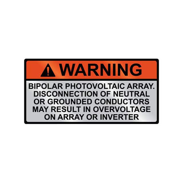 596-00835 METAL SOLAR PLACRD WARNING 1=1PC