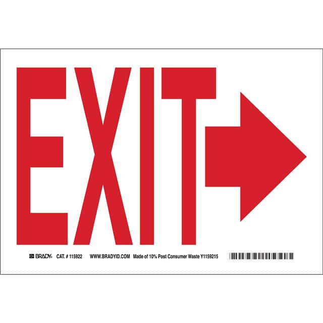 115923 B586 10X14 SUSTAINABLE EXIT SIGN