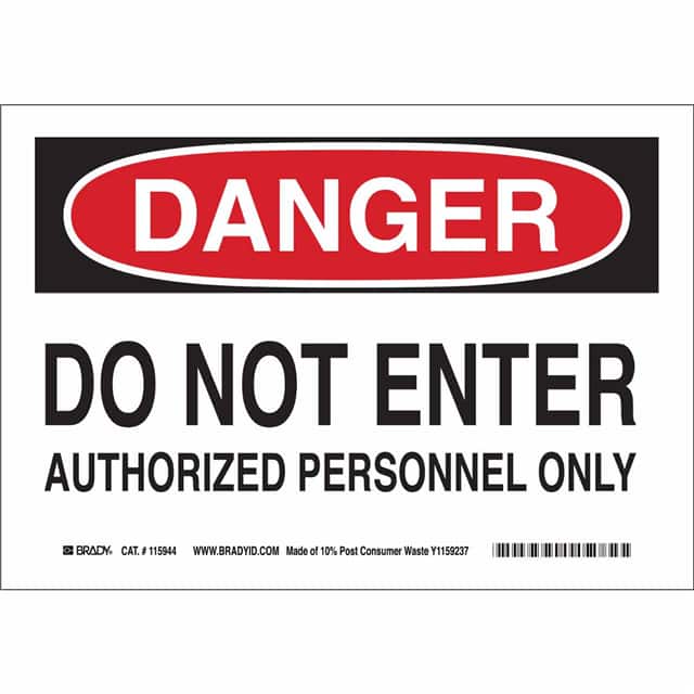 116108 B563,ECO, 7"H X 10"W, DANGER SIG
