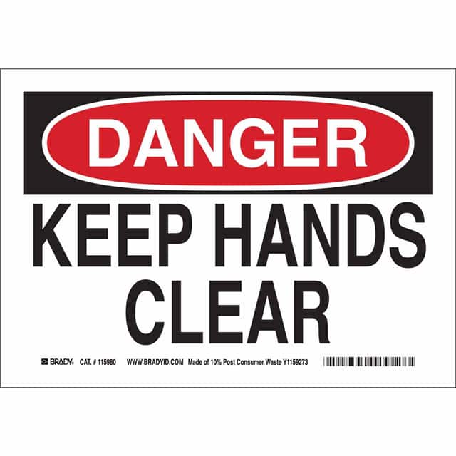 116144 B563,ECO, 7"H X 10"W, DANGER SIG